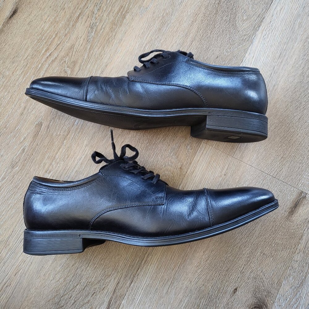 Florsheim Leather Lace Up Cap Toe Oxford Dress Shoes Black Size 10M
